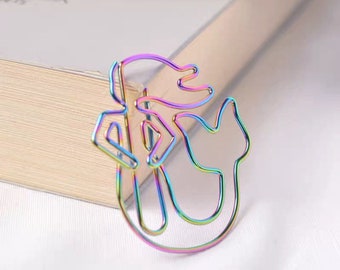 Colorful Mermaid Metal Paper Clips: Office Stationery