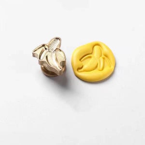 Timbro sigillo di cera Banana 3D/kit di sigillatura di cera di banane di forma irregolare/kit di sigillatura di cera regalo di compleanno/kit di sigillatura di cera di frutta
