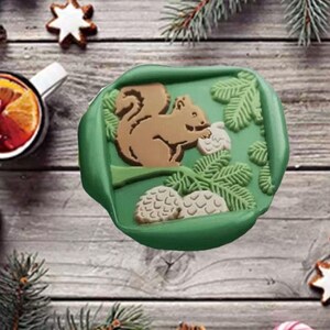 Squirrel &Acorn  Wax Seal Stamp: Pine Tree wax  Sealing Kit