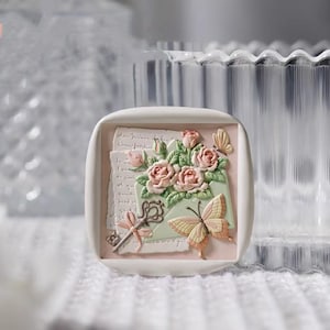 Timbro in ceralacca 3D con rosa/Kit di sigillatura in ceralacca a forma di farfalla e lettera/Timbro in ceralacca con fiore di rosa/Kit di sigillatura in ceralacca con chiave