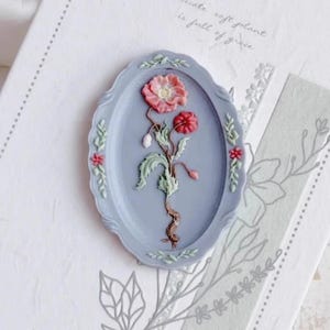 Timbro sigillo di cera 3D Papavero di mais/Kit sigillo di cera Papavero di mais in piastra/Timbro sigillo di cera per buste regalo di compleanno/Sigillo di cera fiore Papavero di mais