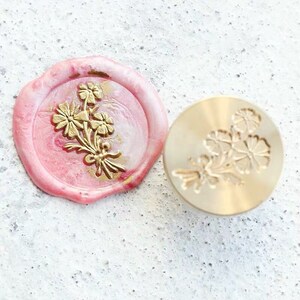 Timbro sigillo di cera bouquet/Timbro sigillo di cera fiore con nodo/Kit di sigillatura di cera personalizzato/Timbro di cera di compleanno/set di scatole di timbri di cera per matrimoni