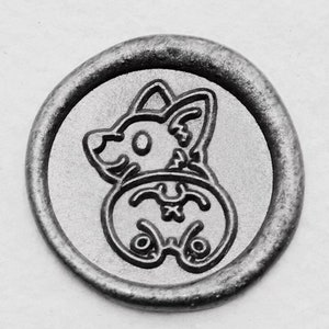 Timbro di ceralacca Welsh Corgi / Kit di sigillatura in cera Corgi Butt / Kit di sigillatura in cera Cane carino / Sigillo di cera per buste regalo di compleanno