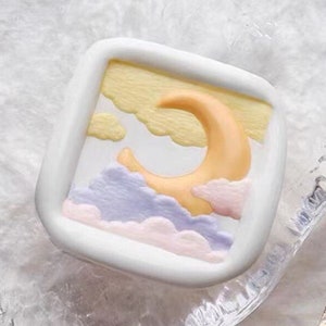 Timbro di ceralacca 3D Luna/Kit di sigillatura in cera Luna e spiaggia/Kit di sigillatura in cera Luna/Timbro di cera Luna e nuvole