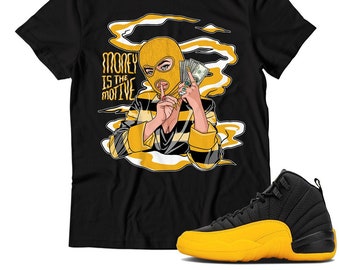 black and yellow jordan outfit