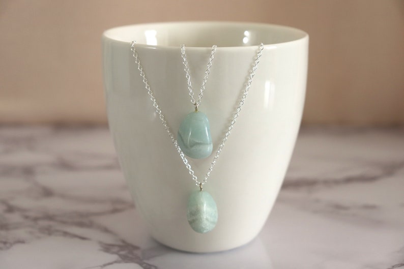 Two Necklaces Amazonite Together Tumbles