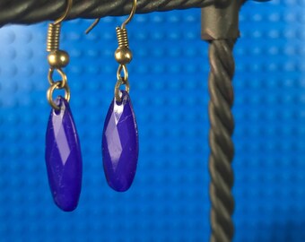 Dangle Brilliant Purple Drop Earrings