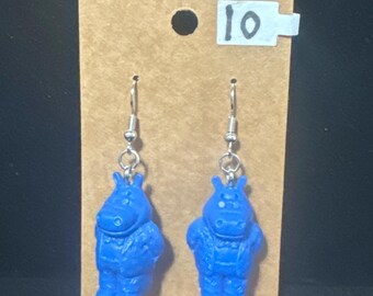 Blue hippo Earrings