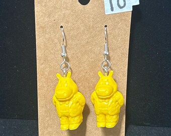 Yellow hippo Earrings