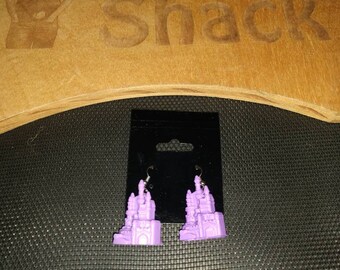 Purple castle Earrings
