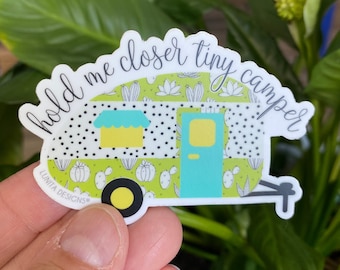 Camper Cactus Vinyl Sticker: Funny Waterproof Airstream Sticker