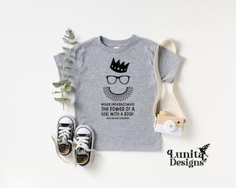 RBG Kid T-Shirt: Feminist Book Lover, Smart Girls Tee