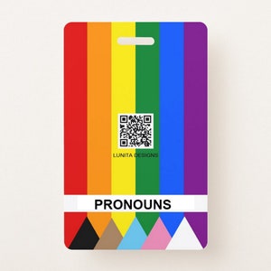 Pronouns Badge | Pride and Gender Diversity, Pride Badge, Pronouns Badge Flair, Badge Flair, Badge Buddy, LGBTQ Badge