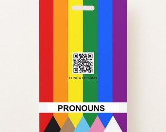 Pride Pronouns Badge Buddy: LGBTQ+ Diversity Badge Flair