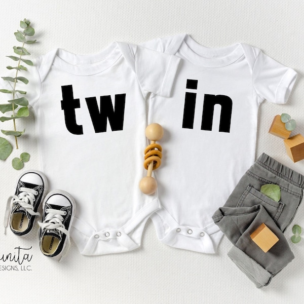 Twins | Onesie/Bodysuit | Organic Baby Onesie | Unisex Kids Clothes | Gemelos | Ropa de Bebe para Gemelos | Twin Onesies