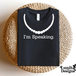 Ich spreche T-Shirt | Kamala Perlen Unisex Politisches T-Shirt