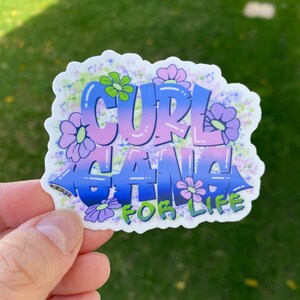 Curl Gang for Life Aufkleber | Curly Club Aufkleber, Curl Power Aufkleber, Natürliche Locken Aufkleber, Don't Touch My Hair, wasserfester Vinyl-Aufkleber,