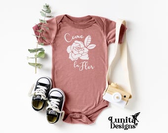 Como La Flor Baby Onesie: Selena Inspired Cumbia Queen Bodysuit