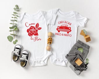 Como La Flor Baby Twins Onesie: Selena Inspired Bodysuit Set