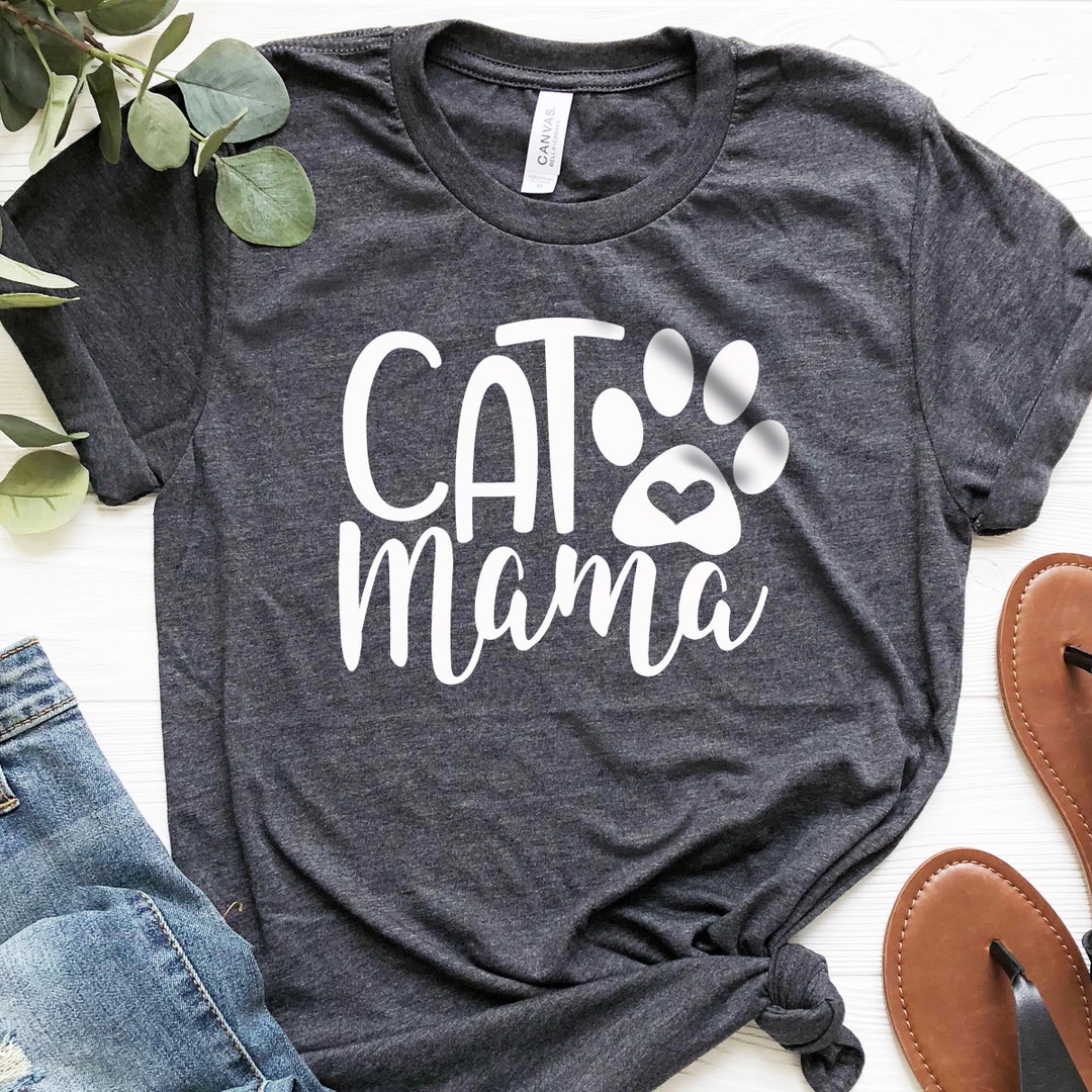 Cat Mama Shirt Cat Mom Shirt Cat Lover Tee Cat Mom Shirts - Etsy