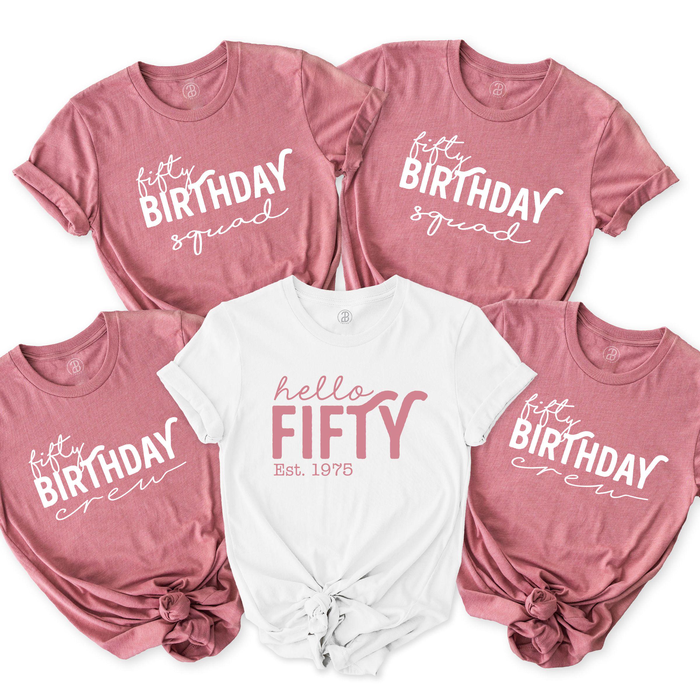 【超お買い得!】 50th Group Party Squad, Crew Birthday Fifty Shirt, Birthday Clothing