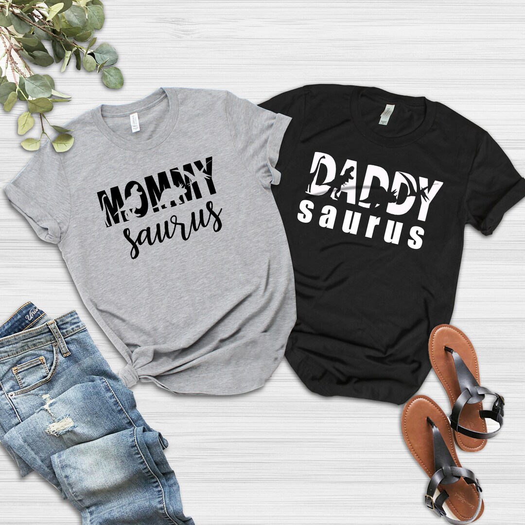 Mommy Saurus Shirt Dinosaur Family Shirts Daddy Saurus - Etsy