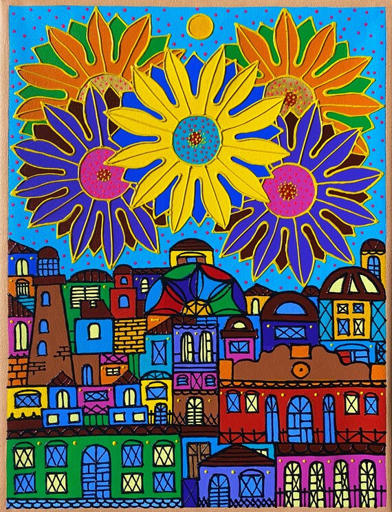 Sunflowers/Acrylic paintings on Canvas/Original | Etsy