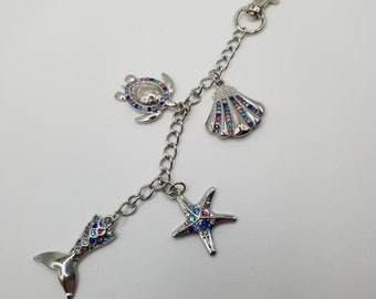 Under The Sea Keychain|Beach Keychain|Ocean Keychain|Animal Keychain|Sea Turtle Accessories|Ocean Lover Gift|Boat Life|Gift For Beach Lover