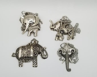 Collares de elefante astilla/collar colgante de elefante/joyería de elefante/collar de amuleto de la suerte/regalo para ella/regalos de elefante/collar de suerte