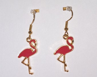 Flamingo Dangle Earrings|Pink Flamingo|Bird Earrings|Gift For Her|Animal Earrings|Flamingo Jewelry|Flamingo Gift|Gifts For Women|Animal Gift