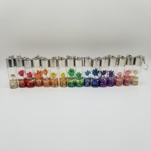 Dried Flower Glass Bottle Earrings|Transparent Earrings|Glass Earrings|Gifts For Her|Nature Jewelry|Flower Earrings|Nature Earrings