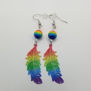 Pride Dangle Earrings|Pride Earrings|Gift For Her|LGBTQ Earrings|Rainbow Earrings|Pride Jewelry|Pride Statement Earrings|Pride Gift