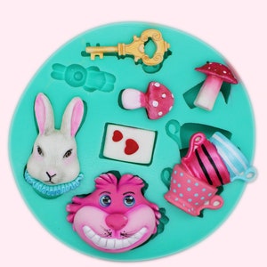 Princess Complements Collection, Silicone Mold, Alice inspired, Complementos de Princesas, Molde de Silicone, Molds for Clays GM-2.5