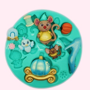 Princess Complements Collection, Silicone Mold, Cinderella inspired, Complementos de Princesas, Molde de Silicone, Molds for Clays GM-2.3
