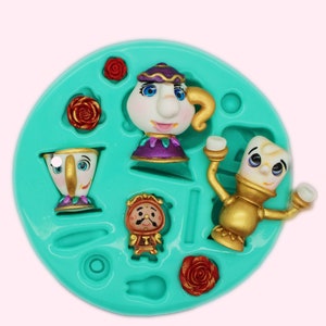 Princess Complements Collection, Silicone Mold, Belle inspired, Complementos de Princesas, Molde de Silicone, Molds for Clays GM-2.4