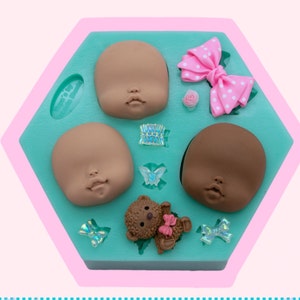 Baby Doll Face Silicone Mold, Cold Porcelain Mold
