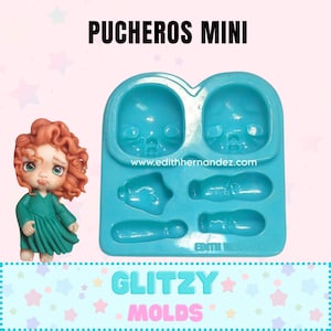 Mini Pucheros Silicone Mold, Clays Silicone Mold, Edith Hernandez EH-PucherosMini