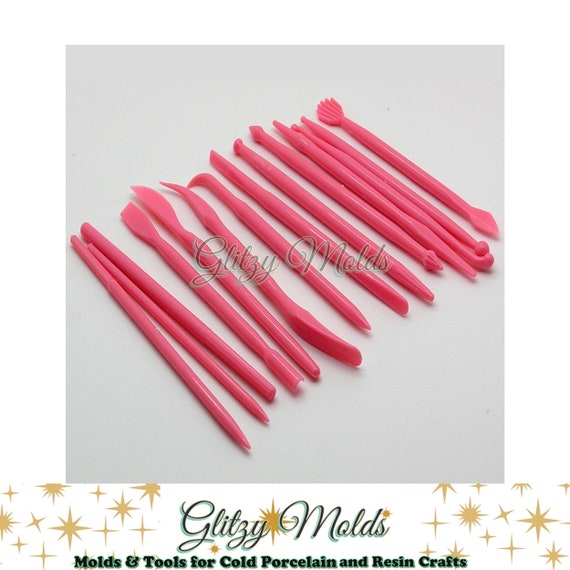 Clay Sculpting Tools, Dotting Tool Set, Set of 14 pieces, Sculpting Tools Set for Polymer Clay, Cold Porcelain Tools, clay cutting tool