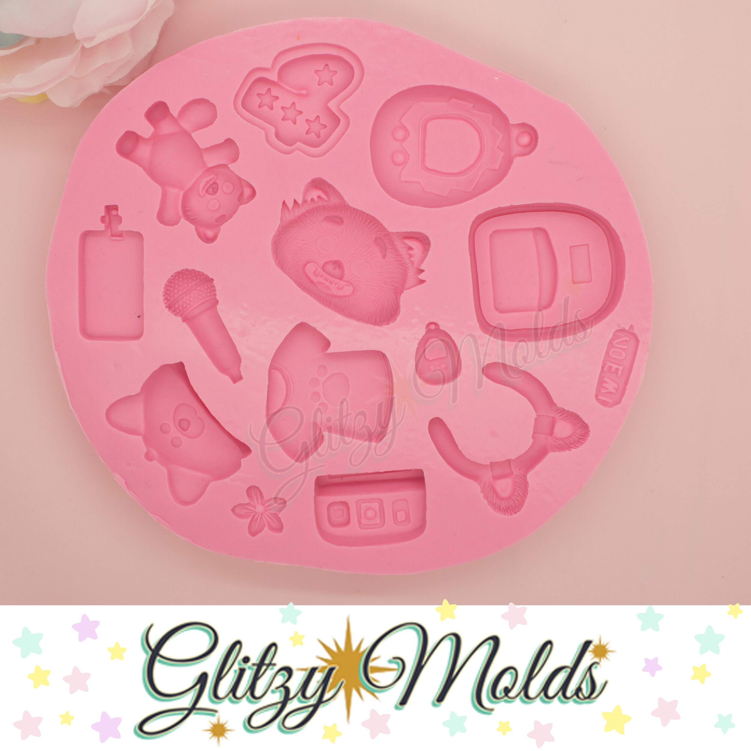 Silicone Mold for Air Dry Clay and Polymer Clay Art Accents, Clay