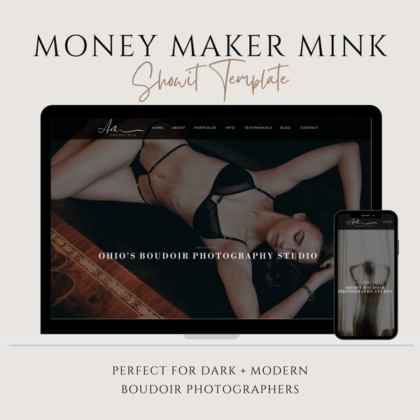 Showit Website Template, Boudoir Template, Photography Website, Boudoir Web Site, Boudoir Photographer, Instant Download, Blogger Template