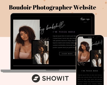 Showit Website Template, Boudoir Template, Photography Website, Boudoir Web Site, Boudoir Photographer, Instant Download, Blogger Template