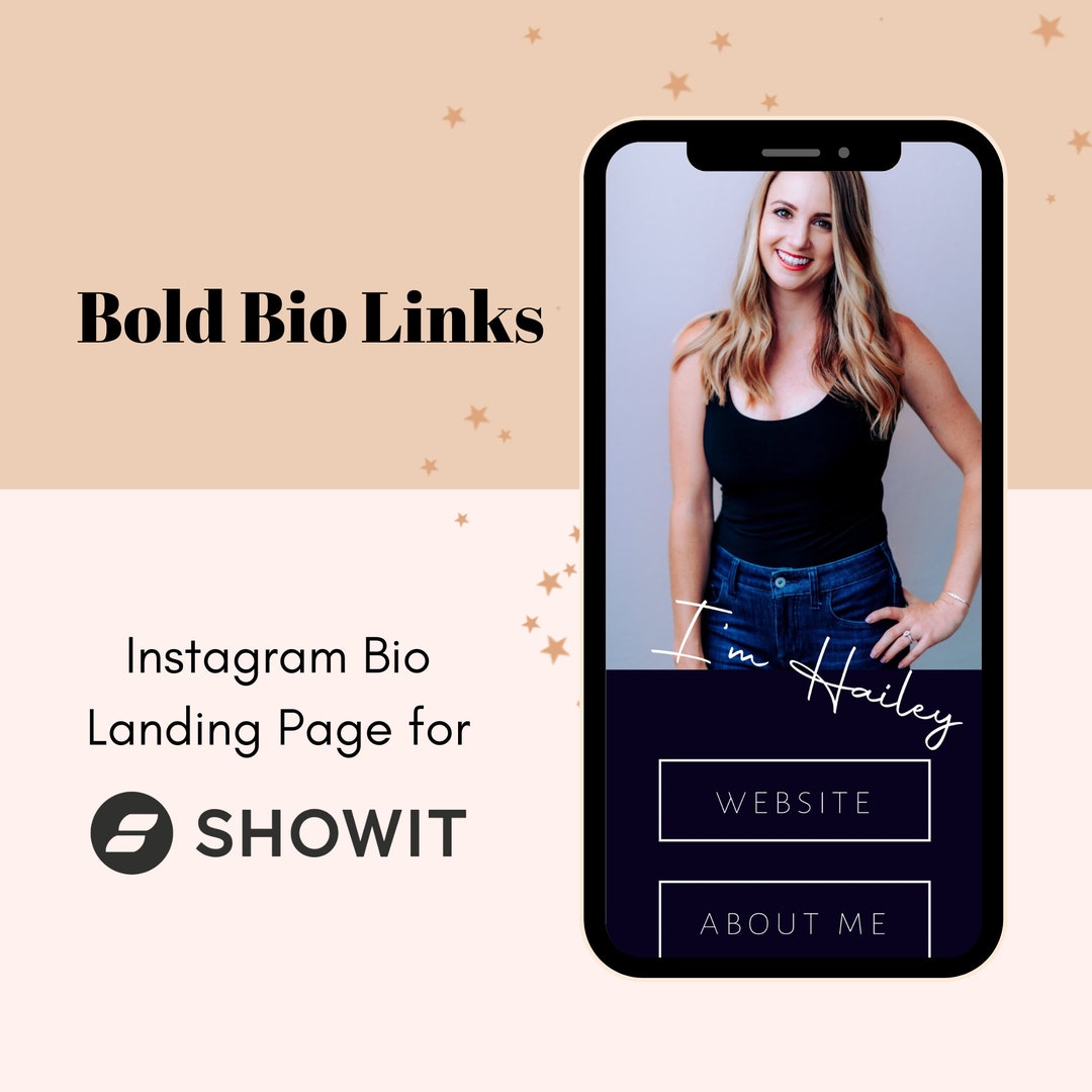 Bold Showit Instagram Links Template, Showit Link in Bio Template ...