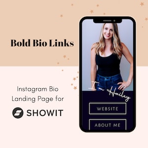 Bold Showit Instagram Links Vorlage, Showit Link in Bio Vorlage, Instagram Links Vorlage, Showit Linktree Seite, Instagram Link in Bio