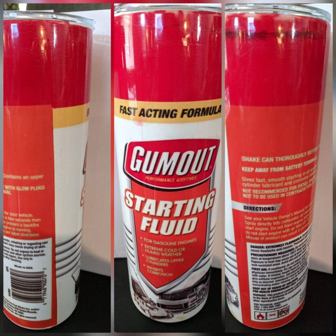 Gum out starting fluid tumbler Etsy