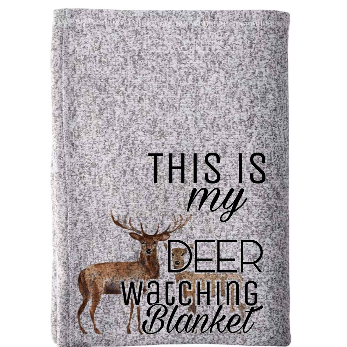Fleece blanket sublimation blanket deer watching blanket Etsy