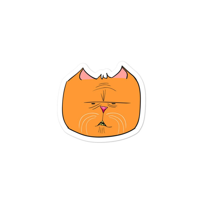 Orange Tabby Cat Vinyl Sticker | Weatherproof Die Cut - Etsy