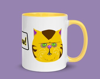 Funny Yellow Cat Ceramic Mug | MeNow