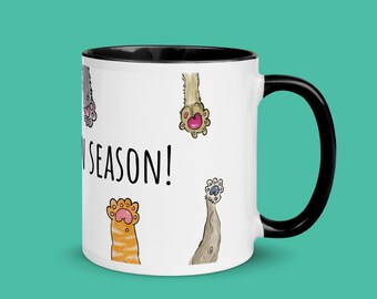 Mitten Season Cat Mug | Colorful Paws, Cat Lover Gift