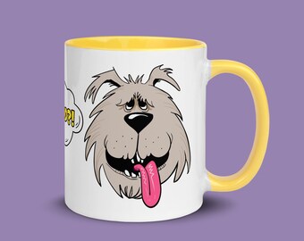 Funny Cartoon Shaggy Dog Mug | Novelty Dog Lover Gift