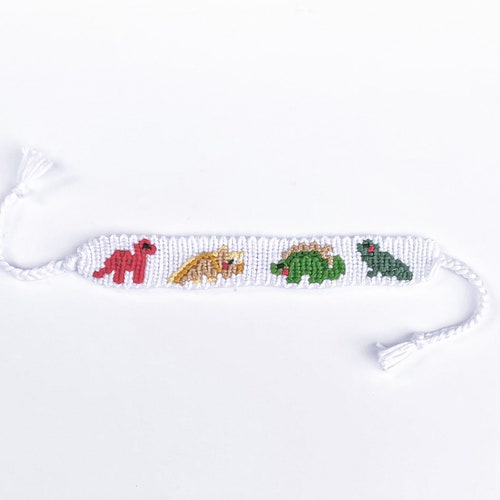 Dinosaur Friendship Bracelet Dinosaur Bracelet Dinosaur Etsy